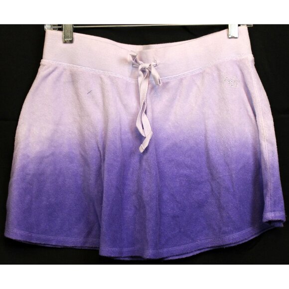 Justice Ombre Purple Skorts XXL 18 Terry Cloth Pull on Skirt Elastic Drawstring - Picture 1 of 6